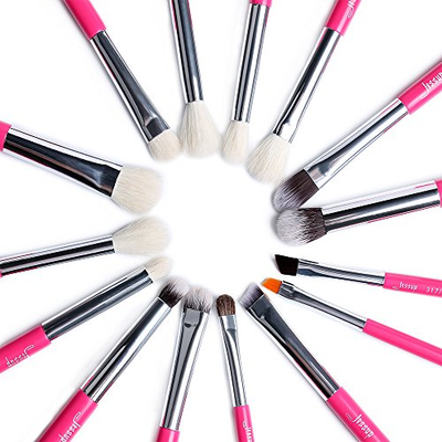 Jessup 15pcs Eyeliner Makeup Brush Tool Kit Cream Eye shadow Lipstick Pencil Set