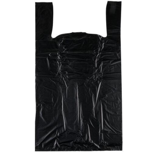 Plastic Black Jumbo T-Shirt Shopping Grocery Bags Multi Purpose 17" x 8" X 29"