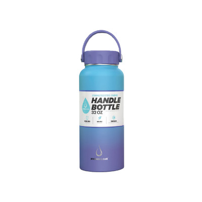 HydroClear 32oz STAINLESS STEEL OMBRE HANDLE CAP - PURPLE/BLUE-