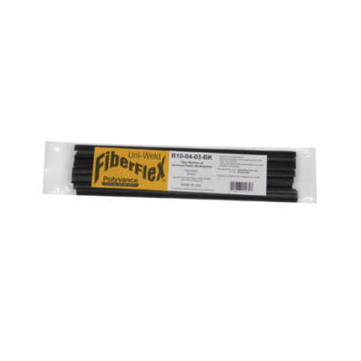 Polyvance R10-04-03-BK Welding Rod, 12'' x 3/8'', Flat, FiberFlex, Black, 30 Pack