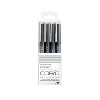Copic Too Multiliner 4 Piece Cool Gray Set No.10