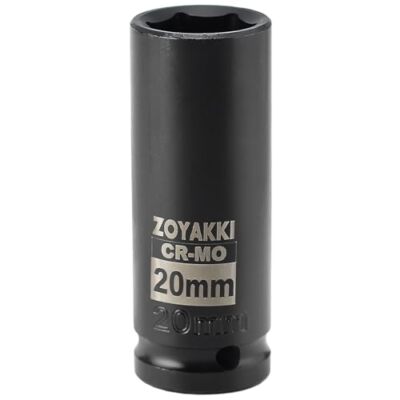 1/2'' Drive X 20 Mm Deep 6 Pt Impact Socket Crmo 1/2inch Drive 6 Point Axle Nut S