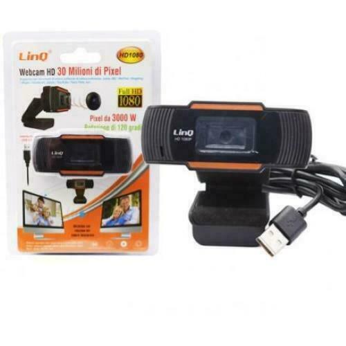Webcam USB Full HD 1080p 30 Milioni Pixel Con Microfono Linq Hd1080