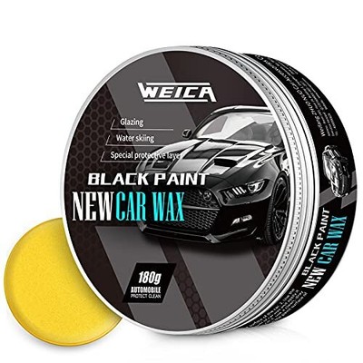 WEICA Car Wax Black Solid for Black Cars Carnauba Car Wax Kit Cleaner Car Wax...