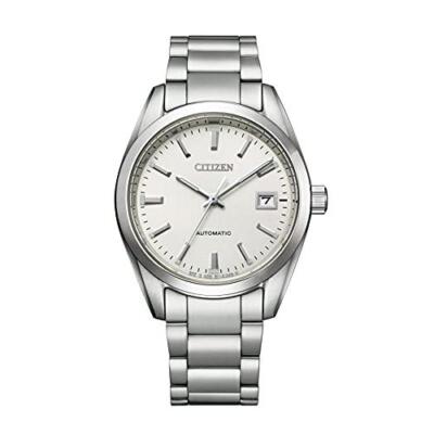 Pre-owned Citizen Men's Watch Nb1050-59a Mechanical White Automatic Sapphire Glass Silver