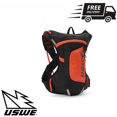 USWE MOTO HYDRO 4 BLK/FTRY ORNG 3L ELITE PNP HYDRATION PACK