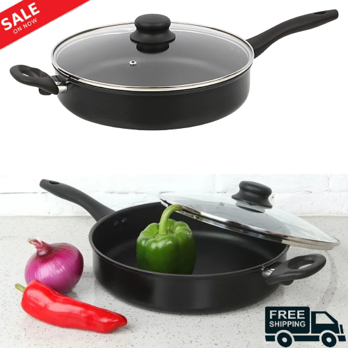 With Lid 4 Quart Multi-use Reinforced Non-stick Aluminum