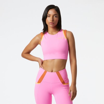

Женский укороченный бюстгальтер New Balance Shape Shield, Розовый