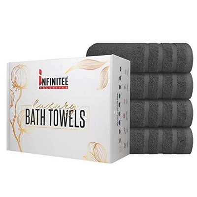 Large - 700 Gsm 100% Cotton Towel Set 27x54 Pack Of 4