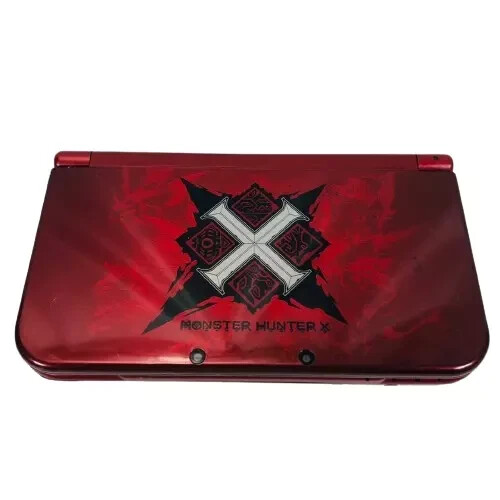 NINTENDO New 3DS XL Monster Hunter Cross Red Console Stylus