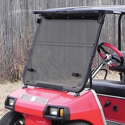 Tinted Club Car DS Golf Cart Impact-Resistant Folding Windsh