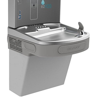Elkay LZS8WSLK Wall Mount Drinking Fountain with Bottle Filler Station, Light