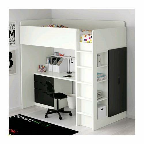 Ikea combo cabin bed, with wardrobe, desk and draws. in Barwell