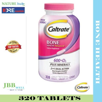 Caltrate Bone Health Advanced Calcium 600+D3 plus Minerals,320 Tablets Exp.05/25