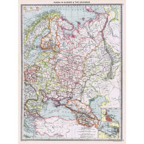 Atlanten und Landkarten über Russland