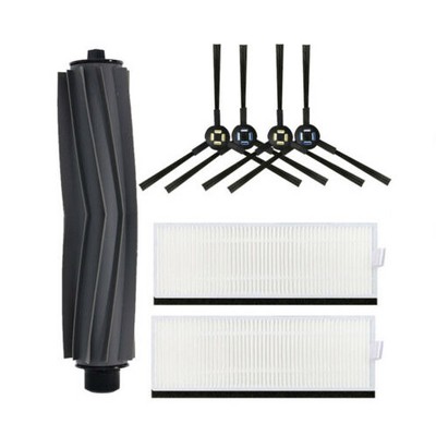 For ILIFE A7 A9s Robot Vacuum Cleaner HYA Filters Side & Rubber Brushes Kits