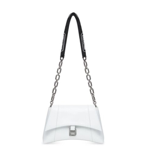 直営店☆BALENCIAGA☆ DOWNTOWN クロコ柄 ショルダーバッグ Balenciaga Downtown Small Shoulder Bag Black in Calfskin
