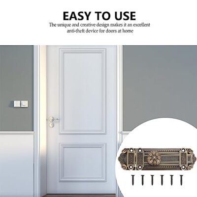 Vintage Latch Door Slide Lock Antique Sliding Bolt Latch Door Latch Barrel Bo...