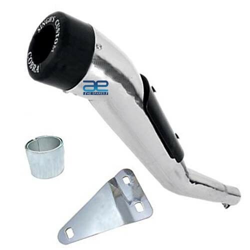 Bazooka Bend Cobra Exhaust Silencer Glasswool for Royal Enfield Classic 350 