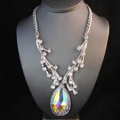 NEW Silver Pear Glint Drop Masino Collection Necklace
