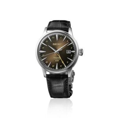 Pre-owned Seiko Presage Sary243 Cocktail Japan Time Automatic Mechanical Gmt Elegant Watch In Black
