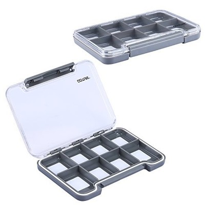  Waterproof//2-sided//Fishing-Lure-Boxes-Bait,Small-Case, Fly Fishing Box/White
