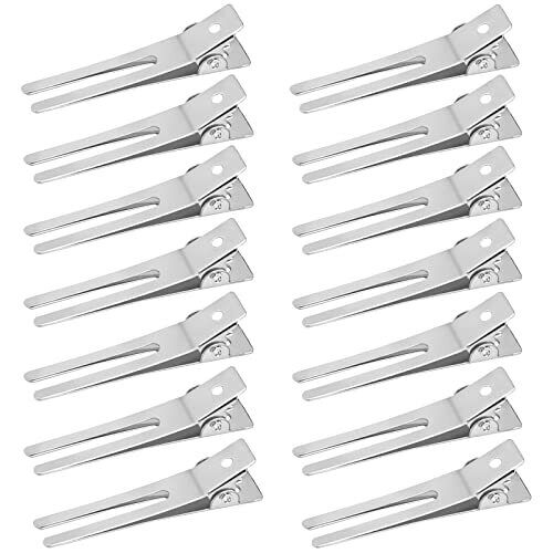 Double Prong Metal Duck Billed Clips for Hairstyling and Sectioning