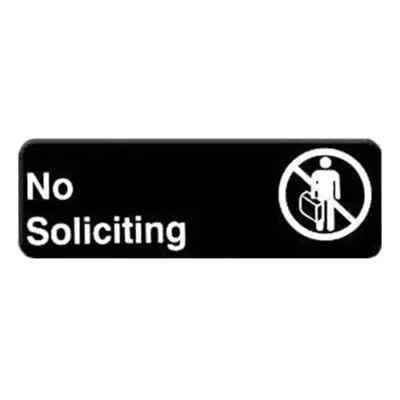 Thunder Group PLIS9322BK 9'' x 3'' Black Self Adhesive Information Symbol Sign