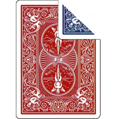 Double Back RED on BLUE Bicycle Deck Magic Playing Cards Gaff Trick Full Deck