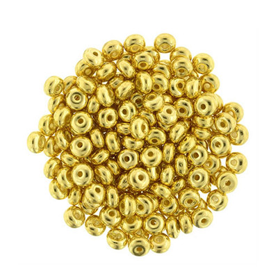 100 Tiny Czech Glass Rondelle Spacer Beads 3MM Opaque And Assorted Colors 