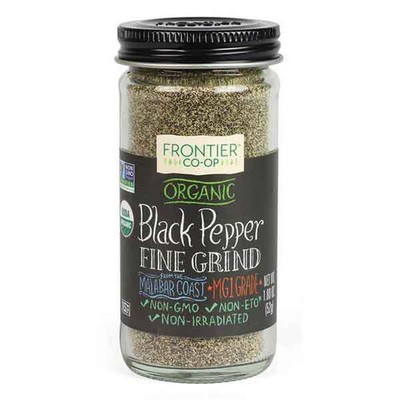 Organic Black Pepper Fine Grind  1.80 Oz By Frontier Coop