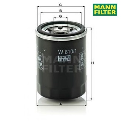 Ölfilter MANN-FILTER W610/1 für Suzuki Vitara SX4 Liana VW