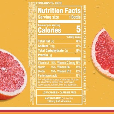 Sparkling Ice Pink Grapefruit Sparkling Water Zero Sugar Flavored Water with ...