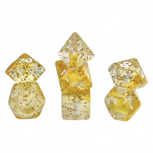 Ensemble De DÃ©S Confetti - Jaune Sulfer (7)