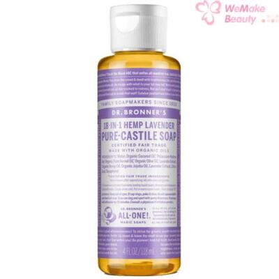 Dr. Bronner's 18 In 1 Hemp Lavender Pure Castile Soap 4oz / 118ml New