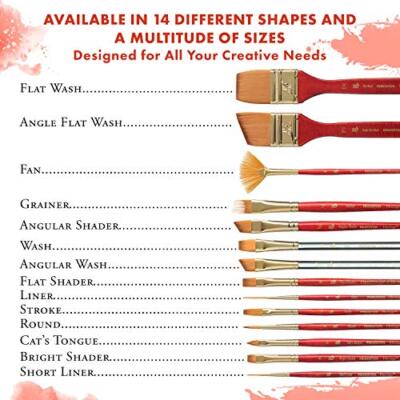 Princeton Heritage 4050 Series Synthetic Sable Watercolor Paint Brush, Set of 4