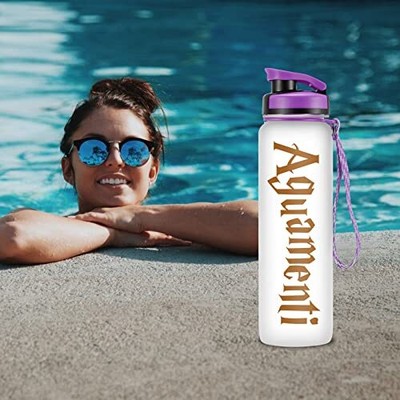 LEADO 32oz 1Liter Motivational Water Bottle w/Time Marker - Aguamenti HP Merc...