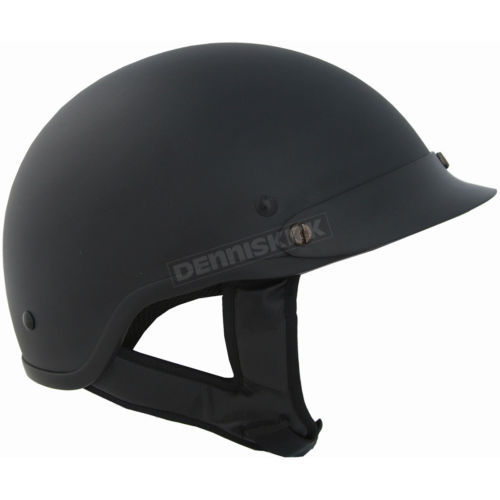 dot certified baseball style motorcycle helmet Premium Baseball Cap Motorcycle Helmet Matte Black / XL