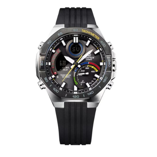 Pre-owned Casio Edifice Ecb-900mp-1adf Racing Series Chronograph Bluetooth Solar Powered