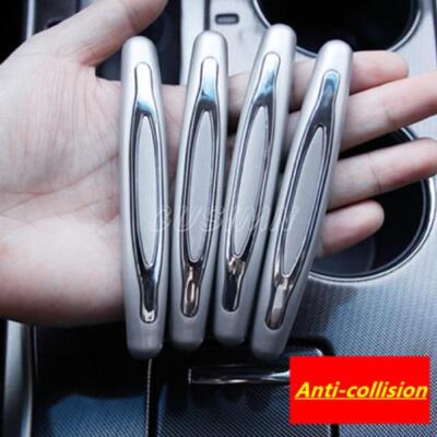4X Car Door Side Edge Protection Guards Stickers Silver Protector Anti-Scratch