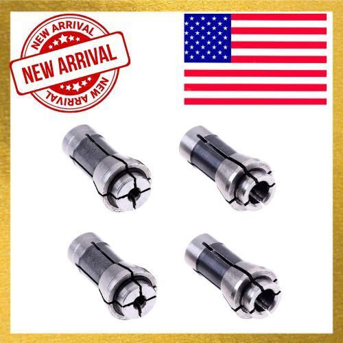 4 Pack Die Grinder Collet Grinding Machine Clamping Collet Adapter 1/4 and 1/8