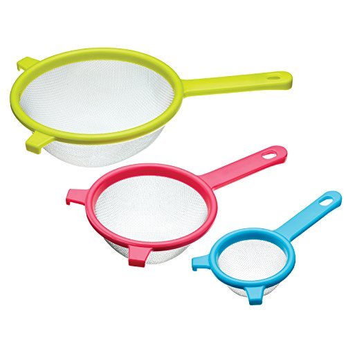 Set 3 Colini Setacci Colorati Cucina Passino Varie Misure moc