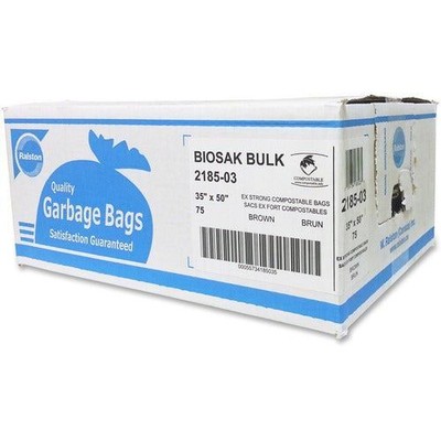 Biosak 2100 Series Extra-Strong Brown Trash Bags - RLS218503