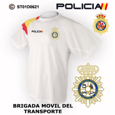 CAMISETAS TECNICAS POLICIA NACIONAL: CNP - BRIGADA MOVIL DEL TRANSPORTE M2