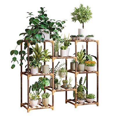 Indoor, Outdoor Wood Plant Stands For Multiple Plants, Plant