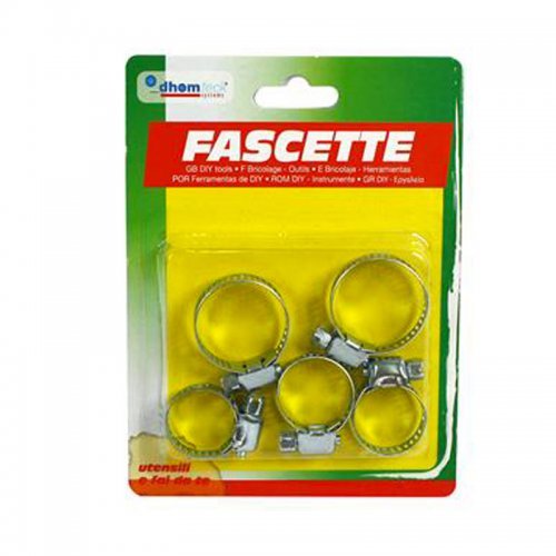 Set 5 Fascette Stringitubo Acciaio Fascetta A Stringere Gas Acqua Tubo dfh