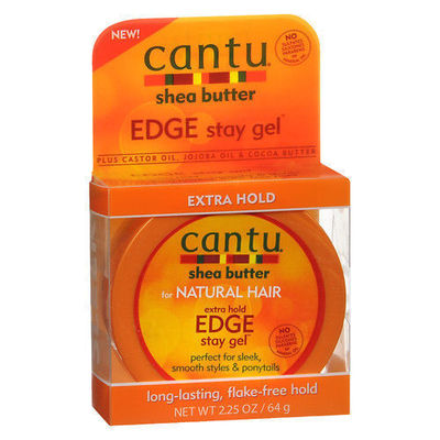 Cantu Shea Butter for Natural Hair Extra Hold Edge Stay Gel 2.25oz 