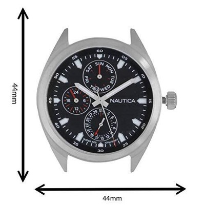 Pre-owned Nautica Analog Black Dial Men's Watch-napfrl005