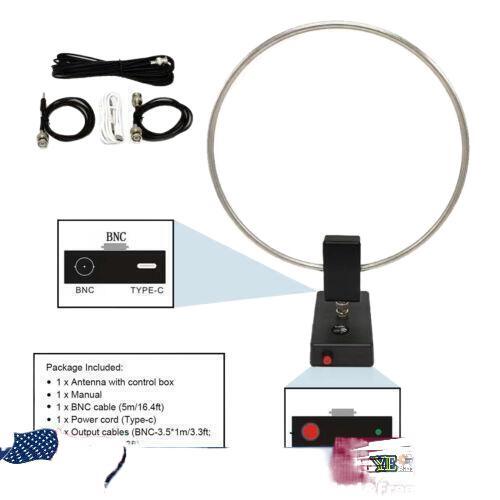 GA-800 Active Loop Antenna Shortwave Antenna 10KHz-159MHz Portable for Radios Y