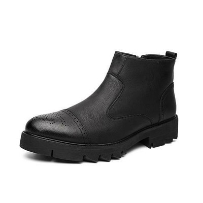 38-44 Mens Faux Leather High Top Ankle Boots Shoes Business Work Office Casual L | eBay